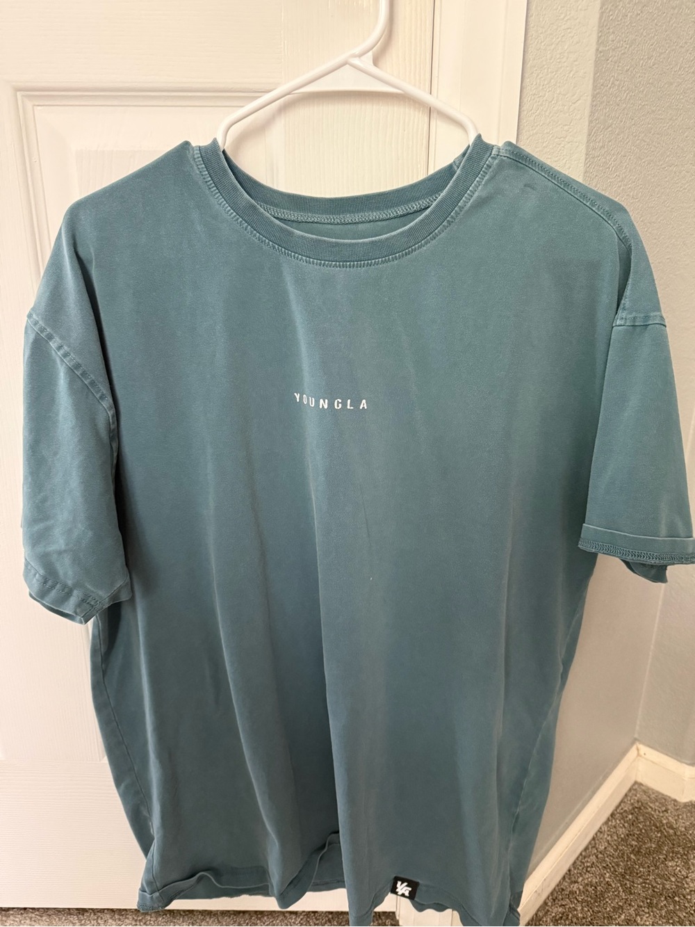 YoungLA Men's Dusty Teal Short Sleeve Crew Tee